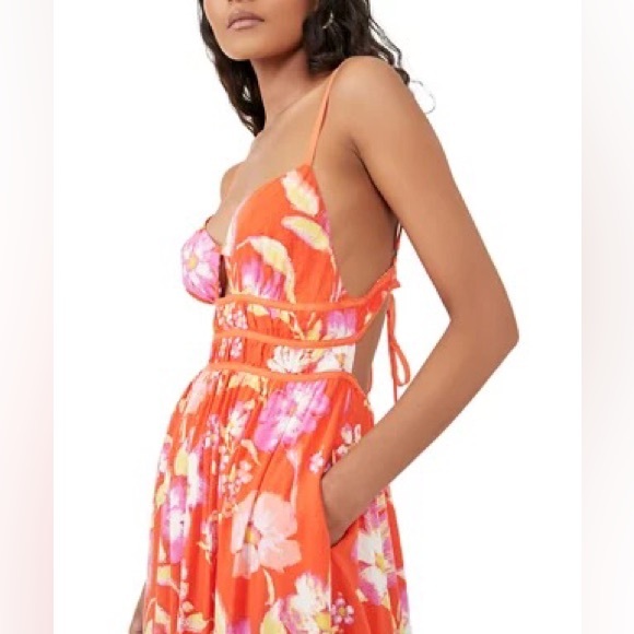 New FREE PEOPLE Rayon striking maxi dress J381/415 - Picture 5 of 7